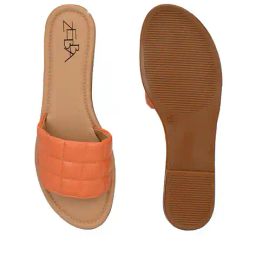 zebba Women Quilted Open-Toe Slip-On Flat Sandals  image 5