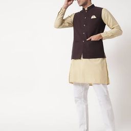maxence Men Regular Fit Nehru Jacket with Welt Pockets image 5
