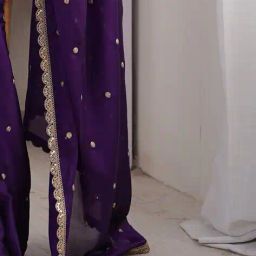 saree mall Embroidered Design Sequins Pure Georgette Embroidered Saree image 5