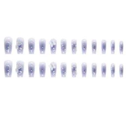 pink truck Set Of 24 Artificial Reusable Nails in Twilight Design image 5