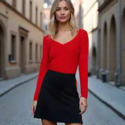 Shein Casual Full-length Sleeve V Neck Top-image-23