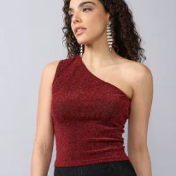 Shein Short Length One Shoulder Sleeveless Top-image-43