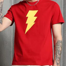 Shein Short Sleeves Graphic Black Adam Print Crew Tshirt-image-94
