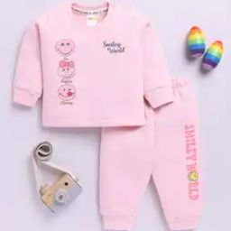 Girls Graphic Print Sweatshirt & Joggers Set-image-92