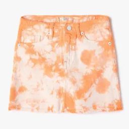 Tie & Dye Denim Skirt-image-57
