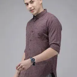 Men Checked Slim Fit Shirt-image-96