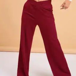 Women Straight Track Pants with Elasticated Waist-image-63