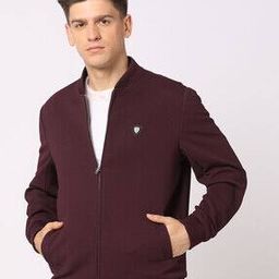 Zip-Front Bomber Jacket with Placement Logo-image-91