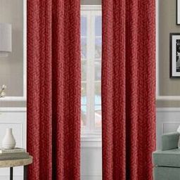 Set of 2 Leaf Print Window Curtians-image-63