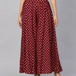 Printed Flared Palazzos with Insert Pockets-picture-0