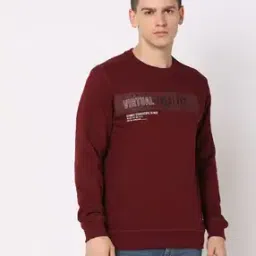 Printed Slim Fit Crew-Neck Sweatshirt-picture-30