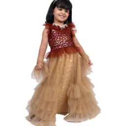 Girls Embellished Lehenga Choli with Dupatta-image-2