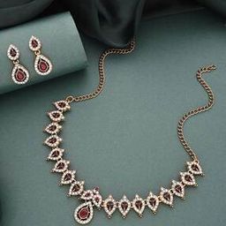 Women Necklace & Earrings Jewellery Set-image-7