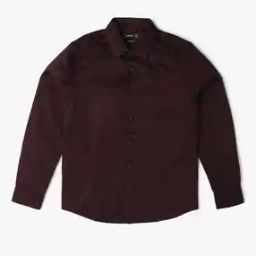 Semi-Cutaway Collar Satin Stretch Shirt-image-89