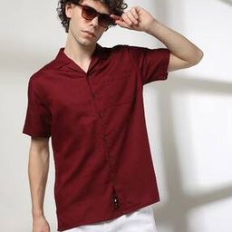 Men Regular Fit Shirt with Patch Pocket-image-5