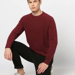 Men Ribbed Regular Fit Crew-Neck T-Shirt-image-8