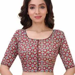 Women Printed Front Open Blouse-92