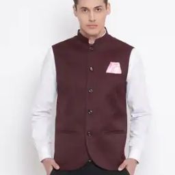 Nehru Jacket with Square Pocket-11