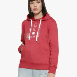 Graphic Print Hoodie with Ribbed Hem-image-54