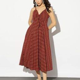 Printed Strappy Dress with a Tie-Up-image-33
