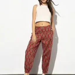 Rogan Print Relaxed Fit Cotton Pants-image-22