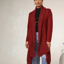 Women Regular Fit Shrug with Insert Pockets-38