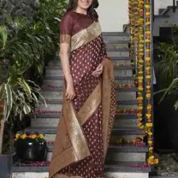 Women Woven Saree with Contrast Border-image-37