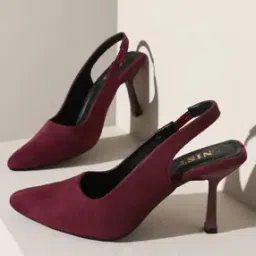Women Round-Toe Slip-On Stilettos-image-3