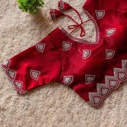 Women Embroidered Back Open Blouse-image-92