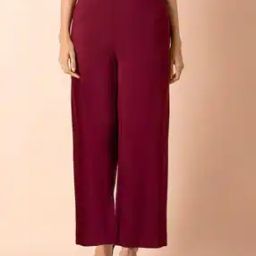 Flared Palazzo Pants with Semi-Elasticated Waist-image-43