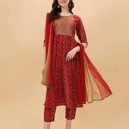 berrylicious Women Embroidered A-Line Kurta Set-picture-48
