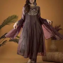 Women Printed Flared Kurta Suit Set-picture-22
