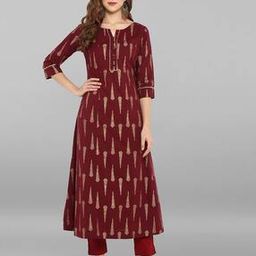 janasya Block Print A-line Kurta-picture-23