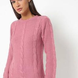 Textured Round-Neck Pullover-image-2