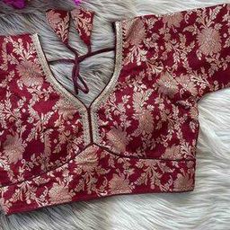 Women Embroidered Blouse with Back Open-picture-44