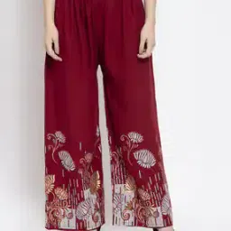 Floral Palazzos with Elasticated Waistband-image-58