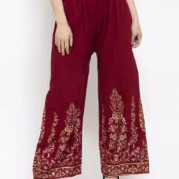 Floral Print Palazzos with Drawstring-picture-22