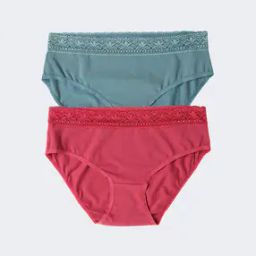 Pack of 2 Broad Hipsters with Lace Detailing-image-30