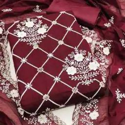Women Embellished Unstitched Dress Material-image-1