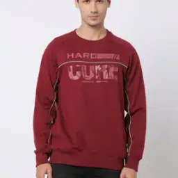 Typographic Print Slim Fit Sweatshirt-image-21