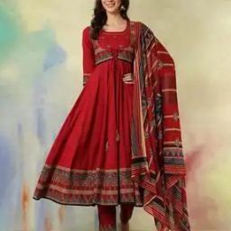 Embroidery Kurta Suit Set-image-57