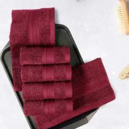 Set of 6 Cotton Face Towels 12" x 12"-image-83
