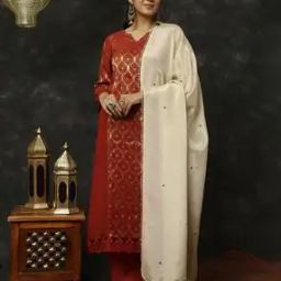 Embroidered Straight Kurta Set-image-42