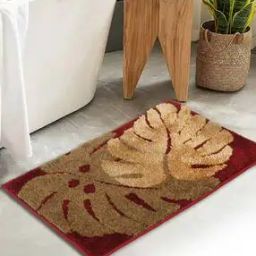 Leaf Pattern Antiskid Bath Mat 24" x 16"-picture-21