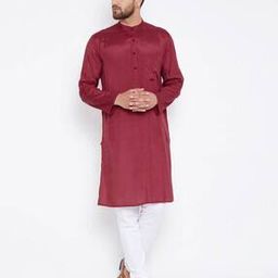 Long Kurta with Patch Pocket-image-58