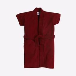 Front-Open Bathrobe with Patch Pocket-image-95