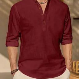Men Self-Design Regular Fit Short Kurta-picture-16