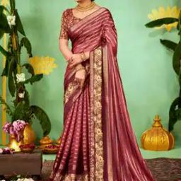 Women Printed Saree with Contrast Border-image-53