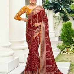 Women Woven Saree with Contrast Border-image-15