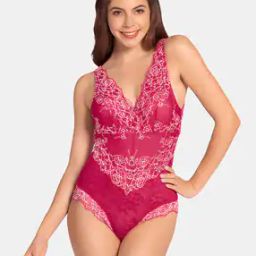 Lace V-neck Bodysuit-image-52